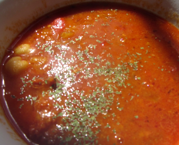 Chickpea and chorizo soup