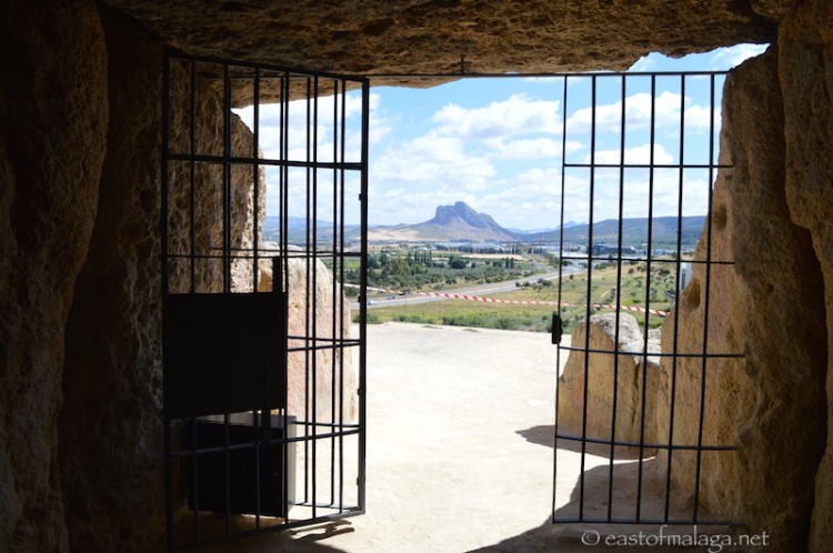 View from the Menga Dolmen, Antequera, Spain 