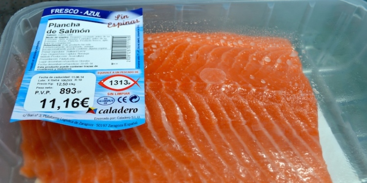 Salmon without bones, for sale in Mercadona