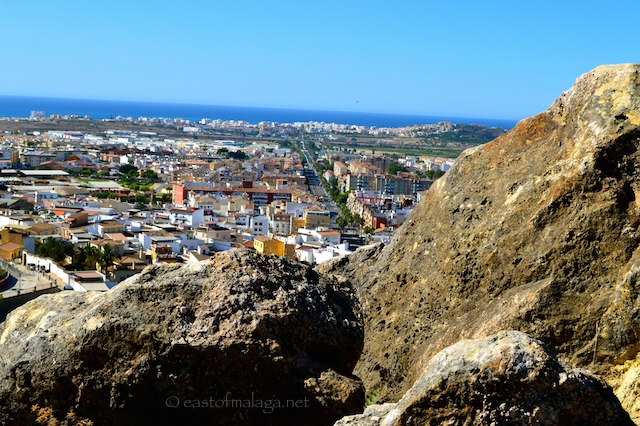 View towards the Mediterranean Sea and Torre del Mar - along Avenida de Vivar Téllez