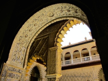 Arches inside the Alcazar, Seville