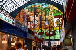 Stained glass window of Atarazanas market, Malaga